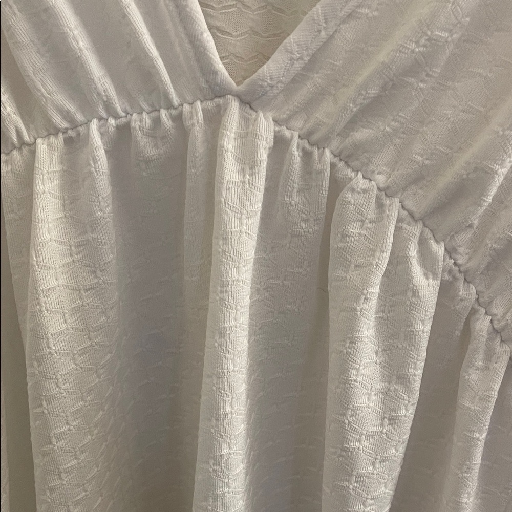 Jordan Taylor Elegant White Textured Blouse - Picture 3 of 11